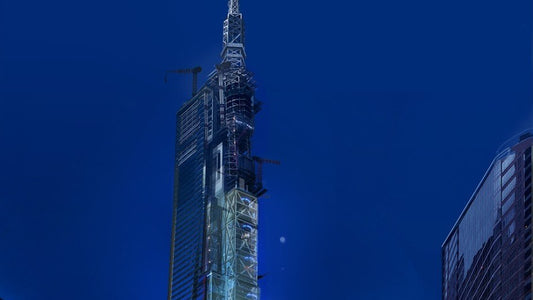 Les tours LexCorp dominant la skyline de Metropolis
