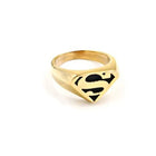 Bague Superman – Logo Dorée Iconique DC Comics