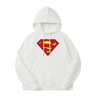 Pull à capuche Superman – Blanc Logo Iconique