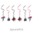 Décoration Anniversaire Superman – Spirales Suspendues