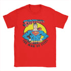 T-Shirt Superman - The Man of Steel Vintage Rouge