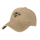 Casquette Superman Beige Délavée – Logo Iconique Noir