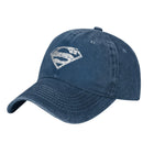 Casquette Superman Vintage Bleue – Logo Blanc Craquelé