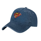 Casquette Superman Bleue Délavée – Logo Iconique Rouge et Jaune