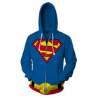 Sweat Zippé à Capuche Superman – Style Clark Kent