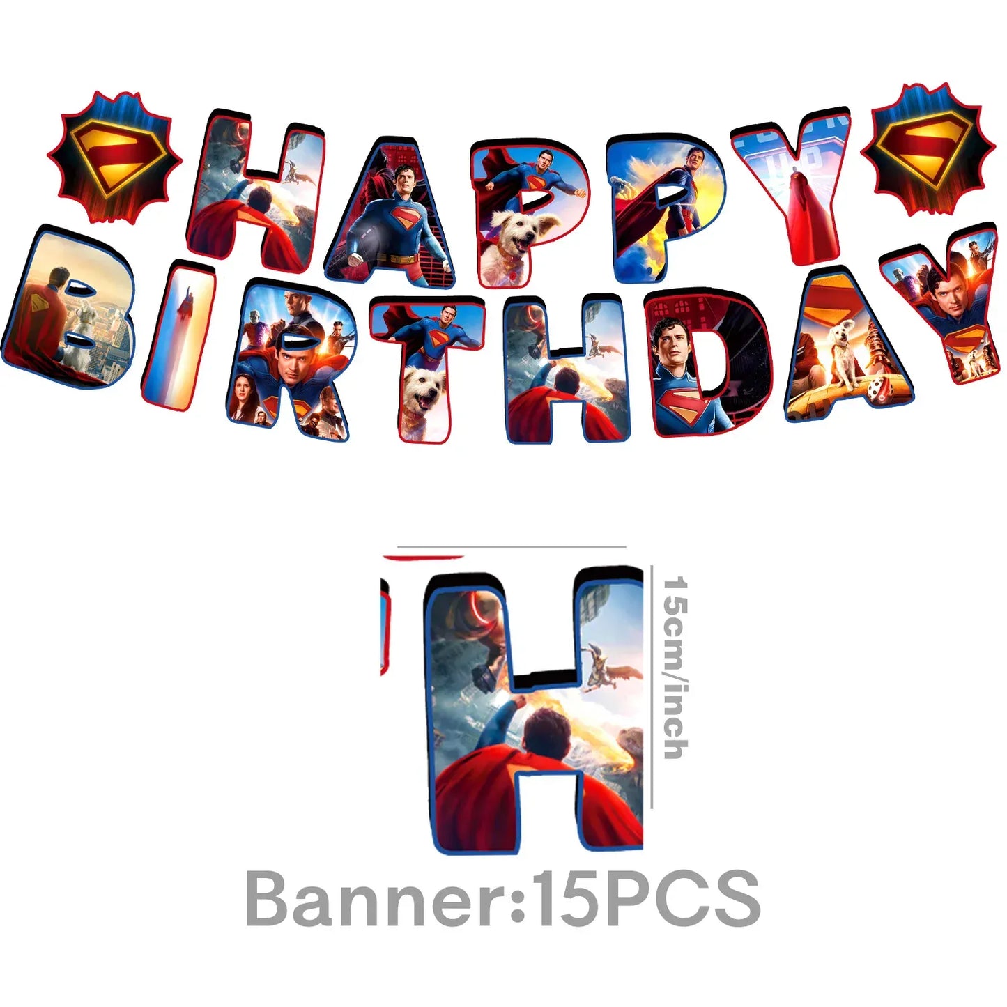 Complet Décoration Anniversaire Superman – Kit de Fête Complet 76 Pièces Enfant
