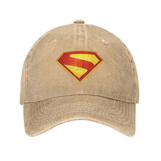 Effet Délavé / Kaki / Taille unique Casquette Dad Cap Superman – Effet Délavé Logo Legacy