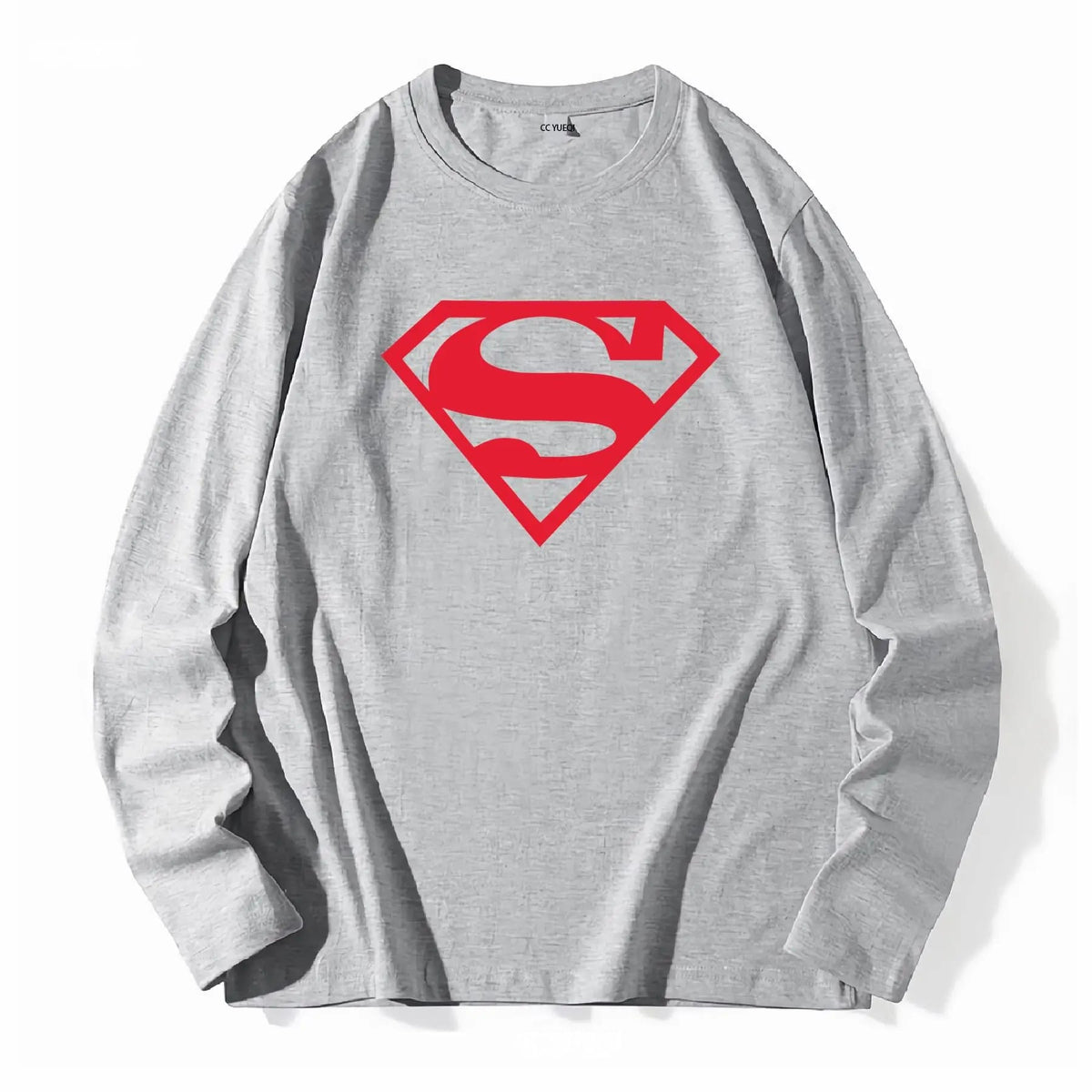 Emblème Rouge Classique / Gris Chiné / S Pull Superman – Emblème Rouge Classique