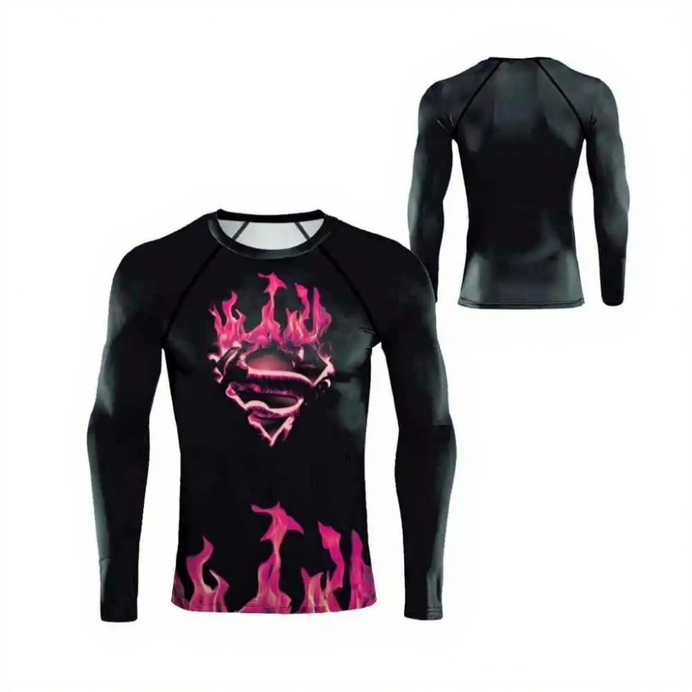 Flammes Magenta / XS Rashguard Compression Superman – Flammes Magenta