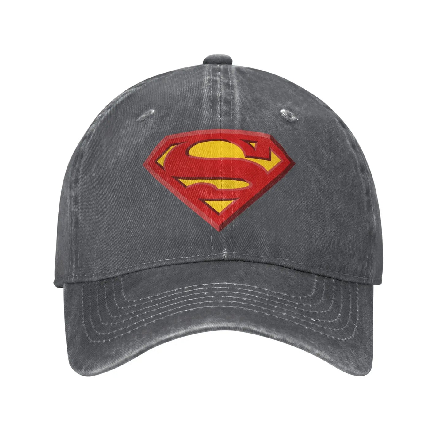 Gris Foncée / Unique Casquette Superman Classique – Style Vintage