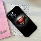 Coque iPhone Superman  – Design Noir Logo S Rouge