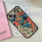 Coque iPhone Superman – Illustration Style Comic Rétro