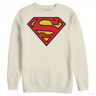 Pull Superman – Beige Logo Iconique sans capuche