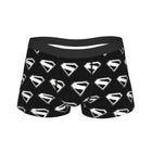 Caleçon Superman 2025 – Logo All-Over Noir & Blanc