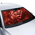 Pare-soleil Superman – Logo Rouge Texturé Anti-UV pour Pare-Brise