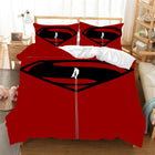 Parure de Lit Logo Superman Rouge – Logo Man of Steel Noir