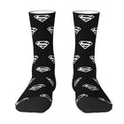 Chaussette Superman – Noire avec Logo Superman Blanc