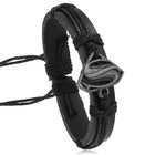 Bracelet Superman – Emblème Métal & Cuir Noir Ajustable