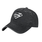 Casquette Superman Noire Vintage – Logo Argent Iconique