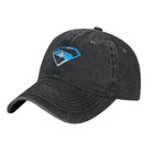 Casquette Superman Noire Délavée – Logo Bleu Iconique