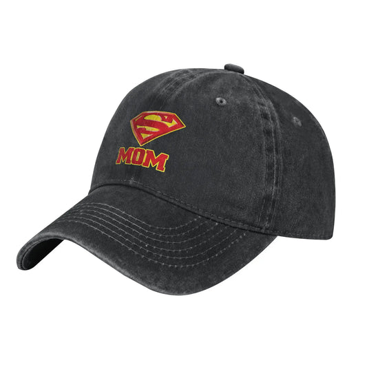 Noir Motif ''MOM'' / Unique Casquette Superman – Motif “MOM”