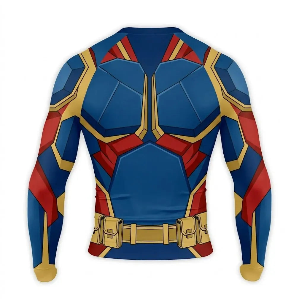 T-shirt Superman Compression - Logo Doré