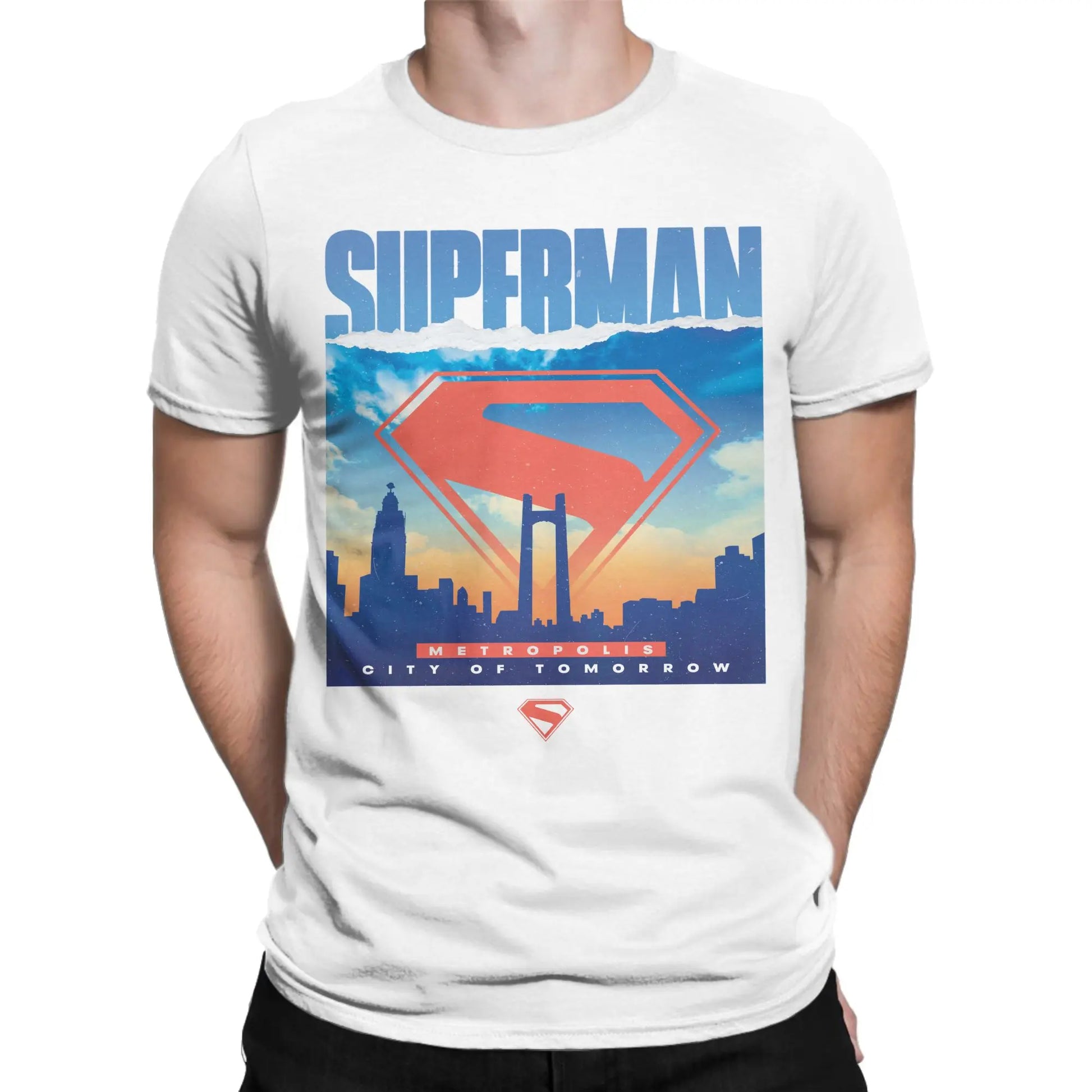 T-Shirt Superman - Flying Vintage Noir