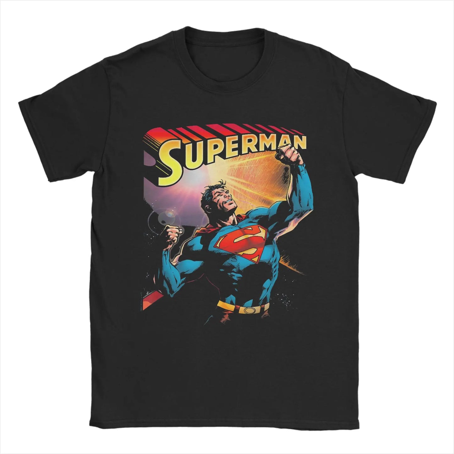 T-Shirt Superman - Flying Vintage Noir
