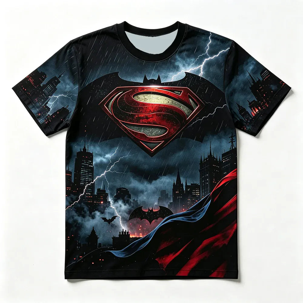 T-shirt Superman x Batman – Orage sur Gotham