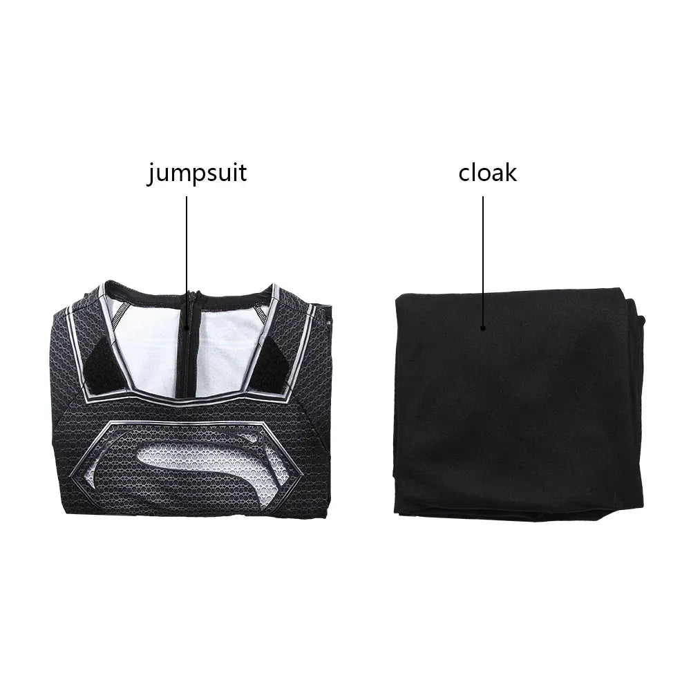 Tenue + cape / XXS Costume Superman Noir – Man of Steel Édition Sombre
