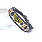 Bracelet Superman & Batman – Emblèmes Métal & Cuir Tressé Ajustable