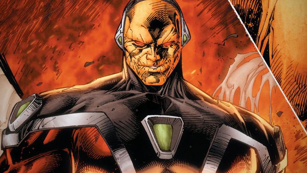 Mongul, portrait en gros plan, sur un fond orange